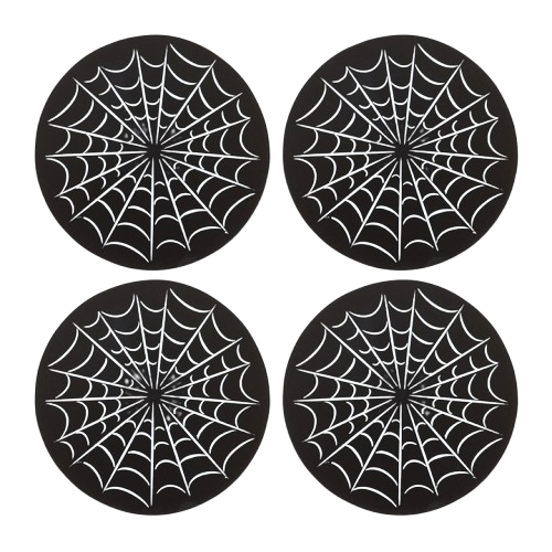 Black Spiderweb Coaster