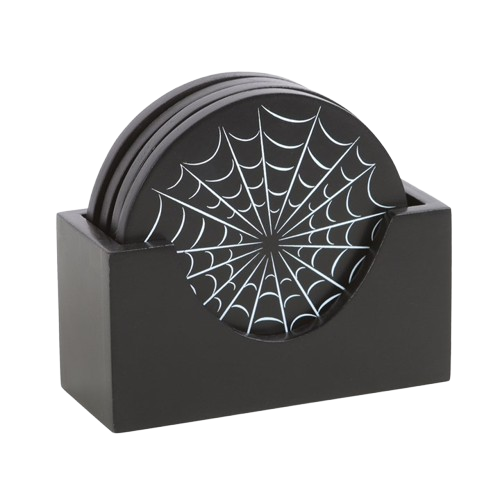 Black Spiderweb Coaster